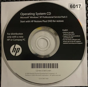 VINTAGE SOFTWARE | HP MICROSOFT WINDOWS XP PROFESSIONAL SERVICE PACK 3 - Picture 1 of 1