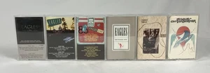 EAGLES Cassette Tape Lot x6 Hotel California Long Run Hell Common Live Border - Picture 1 of 19