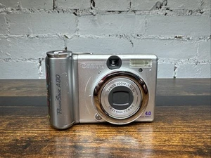 Not Working Canon PowerShot A80 4.0MP Flip Screen Digital Camera Silver . - Picture 1 of 20