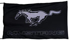 Ford-Flag Mustang Black Banner Landscape 5 X 3 Ft 150 X 90 Cm