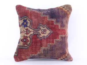 Vintage Turkish Kilim Cushion Cover Vintage Persian Tribal Bohemian Ethnic Art - Picture 1 of 7