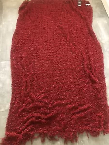 New With Tag “NEXT” Lightweight Polyester Red Bobble Throw 200x150cm 59x79” - Picture 1 of 10