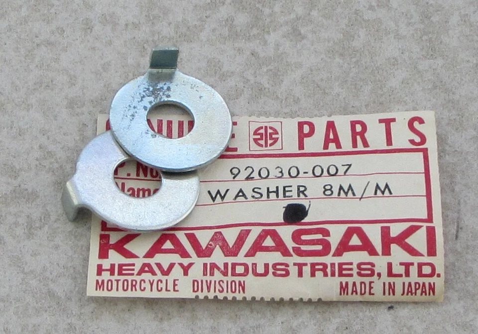 Kawasaki Trans Shaft Lock Washer (set of 2) 8mm for G3SS G3TR G31M G5 1969-1975 - Imagem 1 de 1