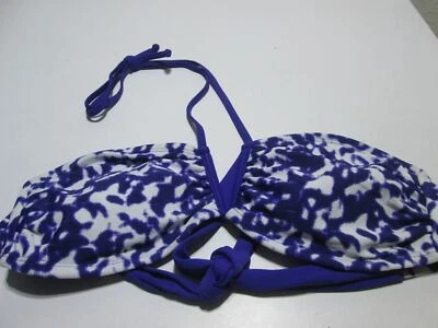 Top de bikini Converse para mujer talla M azul marino forrado halter manchado trajes de baño ropa de playa Foto 1 de 4