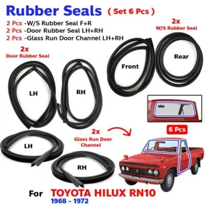 Windshield Weatherstrip Rubber Seal Set 6 Fits Toyota Hilux RN10 Truck 1968-72 - Picture 1 of 7