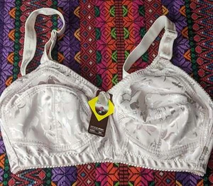 Sujetador Vintage Inalámbrico Sin Almohadillas Mujeres Mamá Abuela Brasier B C D Copa - Imagen 1 de 11