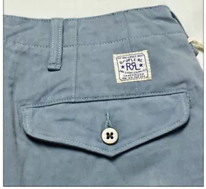 American D0uble RLOfficer's gerade Baumwolle Chino Hose hellblau W36/32 - Bild 1 von 12