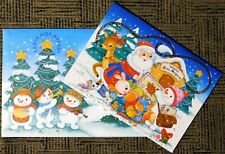 Postcard & Envelope with Santa Claus Greeting Letter for Christmas Ukraine 2018