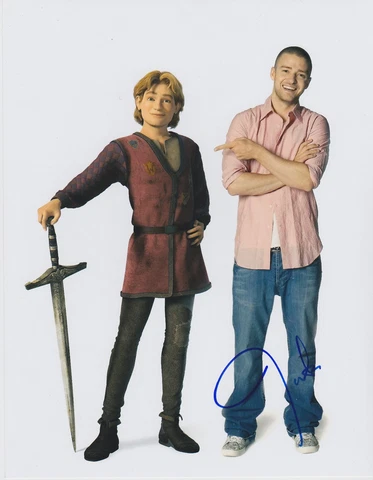 Justin Timberlake Signed Shrek The Third 10x8 Photo AFTAL Cover
