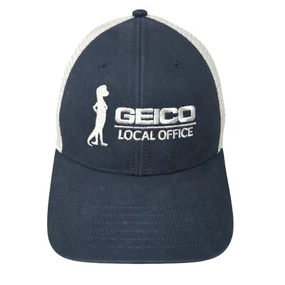 Sombrero de camionero Geico oficina local Snapback azul sistema operativo malla ajustable cara norte Foto 1 de 4