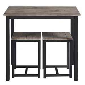 Dining Table Set for 2 Small Kitchen Table Set Breakfast Table with 2 Stools - Picture 1 of 10