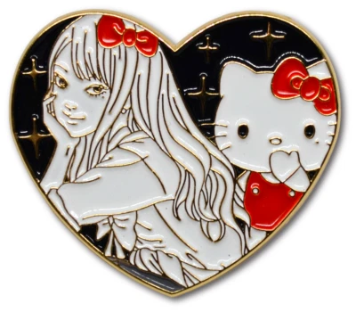 Tomie Kawakami x Hello Kitty Junji Ito Horror Anime Manga weiche Emaille Pin Revers - Bild 1 von 4