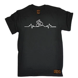 Mountain Bike Heartbeat Pulse Cycling T-SHIRT Cycle Fashion birthday funny gift - Picture 1 of 9