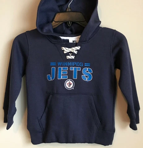 New Winnipeg Jets Hockey Hoodie Kids Size Small (4) Hooded Sweatshirt Lil Boy's Cover