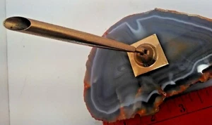 Pluma de roca ágata pulida escritorio rebanada natural geoda ágata sin pluma - Imagen 1 de 9