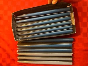 Root Unscented Arista/Taper Candles 9 Blue 3 gray 12” Tall x 12 Candles - Picture 1 of 10