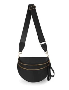 CROSSBODY BAG for Women Nylon Purses Trendy Shoulder Bag Spacious Black FEIBOON - Picture 1 of 6