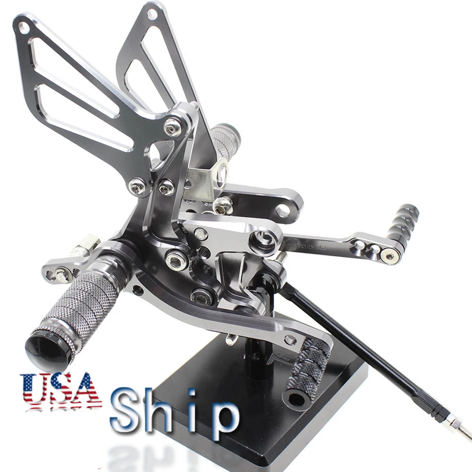 USA Stock Foot Pegs Footrest Rearsets For Suzuki GSXR600 750 1000 SV650/S SV1000 - Image 1 of 4