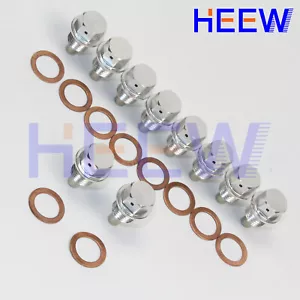 M22 X 1.5 OIL PAN DRAIN PLUG BOLT ENGINE MAGNETIC KIT WITH CRUSH WASHER 10PCS S - Picture 1 of 5