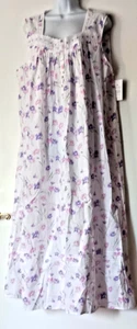 Eileen West Wildflower ärmellos 100% Baumwolle Rasen Ballett Nachthemd Kleid M - Bild 1 von 7