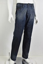 NWT $229 ENERGIE Dark Distressed Wash PHARREL Coated Pocket Flap Jeans 36 x 34