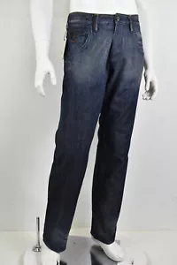 NWT $229 ENERGIE Dark Distressed Wash PHARREL Coated Pocket Flap Jeans 36 x 34 - Picture 1 of 6
