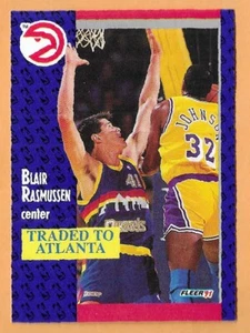 Blair Rasmussen Cleveland Cavaliers #52 Fleer 1991 - Imagen 1 de 2