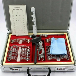 Optisches Probierobjektiv Set Metallrand Optometrie Kit 104 Teile mit gratis Zubehör + Koffer - Bild 1 von 11
