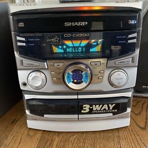 Sharp CD-C2900 CD/Radio/Cassette Stereo System 3 Disc Changer TESTED READ