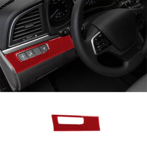 Cubierta de control de faros de fibra de carbono roja para Hyundai Elantra 2016-2018 - Imagen 1 de 12