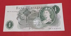 B323 seltener £1 Seite letzter Lauf MW19 Ersatzschein Aef/ef,  - Bild 1 von 2