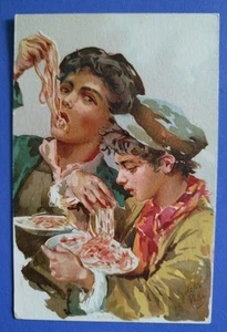 1920ca Napoli - costumi napoletani - mangiamaccheroni... - ill.re Della Valle - Picture 1 of 2