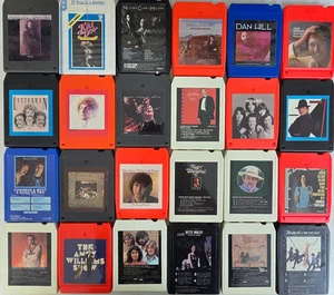 Nice Lot of 24 Pop Soft Rock Folk Assorted 8-Tracks - Vintage 8 Track Tape #63 - Picture 1 of 5
