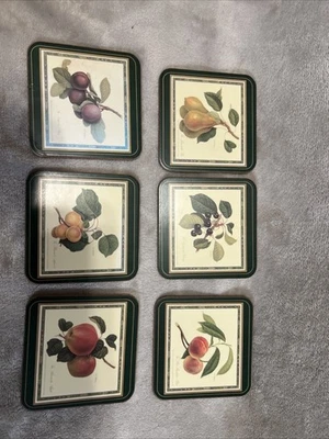 Vintage Pimpernel Royal Horticultural Society Collection Fruit Coaster Set - Image 1 of 4