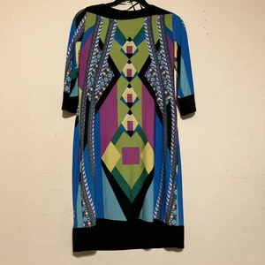 Abito Soho Apparel taglia 10 stampa grafica geometrica multicolore - Foto 1 di 6