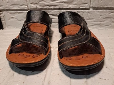 男式手工皮革凉鞋时尚鞋风格意大利,美国尺码 7.5  — 第 1/4 张图片