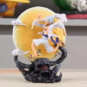 Nuevo One Piece Nika Luffy Gear 5 Running To Moon 14cm PVC GK Figura Estatua LED - Imagen 1 de 7
