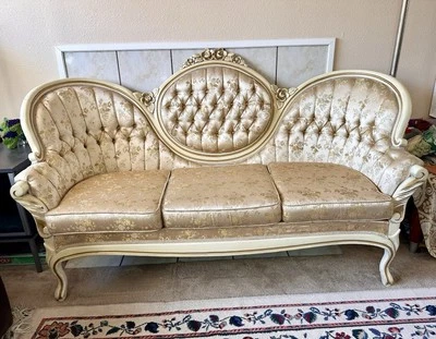 Beautiful Vintage Kimball 3 Cushion Couch  Sofa - Image 1 of 3