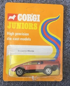 Corgi Juniors 77  Bizzarrini Manta. Mint Sealed In Bubble UNPUNCHED CARD - Picture 1 of 4