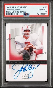 2014 SP Authentic John Elway Sign Of The Times On Card Auto PSA 10 - Picture 1 of 3
