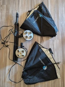 Set Of Two Photo LimoStudio Lamps 4 in 1 SLH3 kit incomplete - Picture 1 of 11