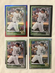 Jace Jung 2025 4 Card Donruss Lot #52. Black Disco/Optic/Red+Blue/Liberty - Picture 1 of 2