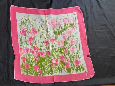 Vintage Vera Scarf Verasheer Rayon Silk Vera Neumann Art Scarf Damaged Cutter - Image 1 of 4