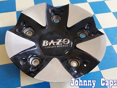Ruedas BAZO [90] Tapa central metálica usada # C513502B/M-C < NEGRO Y PLATEADO (CANTIDAD. 1) Foto 1 de 4