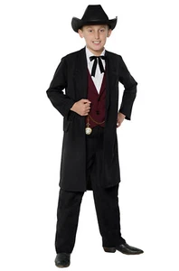 Brand New Wild Western Cowboy Gambler Child Costume - Picture 1 of 1