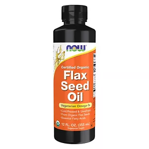 NOW Olio di semi di lino liquido biologico - 12 fl oz, liquidazione per il meglio entro 08/2025 - Foto 1 di 6