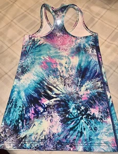 Ivivva by Lululemon Girls size 10 KeepUrCool Racerback Tank Top Metallic - Picture 1 of 4