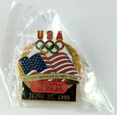 NIP: Sydney 2000 Olympic Pin, Support America's Olympic Team, Xerox, 06/23/1999 - Image 1 of 4