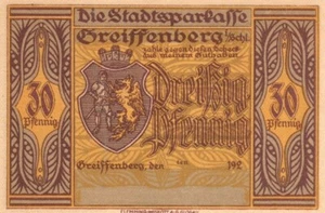 Dinero de emergencia Greiffenberg (Polonia) 30 peniques GRA470 3b 1/5 - Imagen 1 de 2