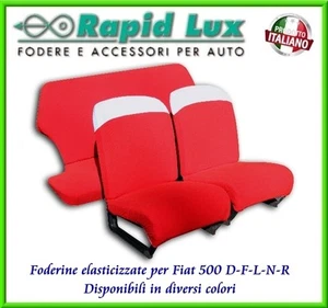 Coprisedili su misura per Fiat 500 Vintage (D-F-L-N-R) in tessuto elasticizzato - Afbeelding 1 van 3